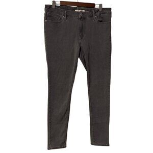 Levi’s 711 Skinny Jeans Women’s Size 33 Mid Rise Stretch Denim - Dark Gray